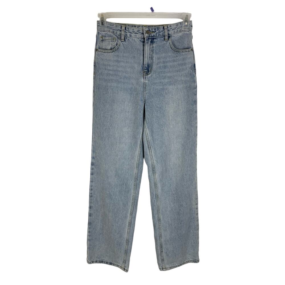 Urban Revivo Light Wash Baggy Jeans Sz 4 Retro Denim Classic Y2K Loose Straight